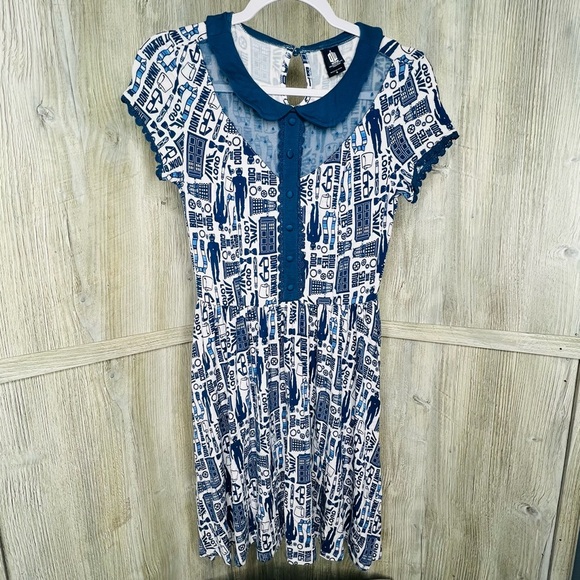 Dr Who Tardis Print Dress - Picture 2 of 8